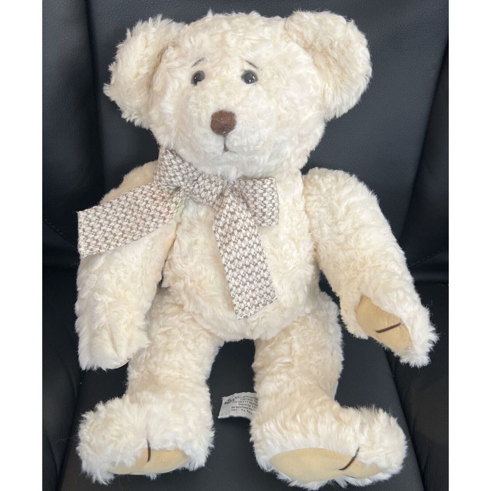 Russ Berrie & Co "BYRON" Bears From The Past Fully Jointed 16" Teddy Bear Cream‎